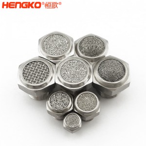廠家直銷316不銹鋼燒結(jié)消聲器耐高溫降噪，粉末燒結(jié)氣動元件可按需定制